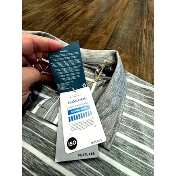 NWT!! Mountain Warehouse Active Gray & White Polo, ISOCOOL, Size XL, - Picture 7 of 10